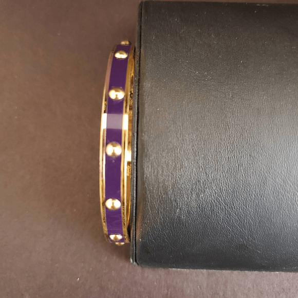 Coach Plum and Gold‎ tone Nailhead Bracelet - Picture 6 of 8